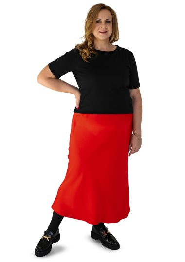 Satin Midi Skirt