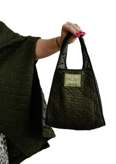 Quilted Everyday Handbag “Future is Female”