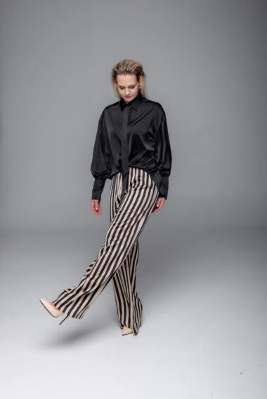 Satīna bikses ar svītrām